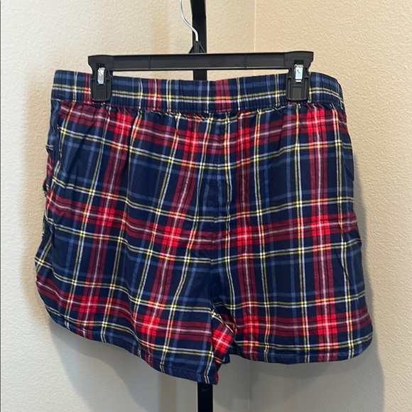 Aerie Red lounge Shorts with Classic Plaid Design - Picture 3 of 3